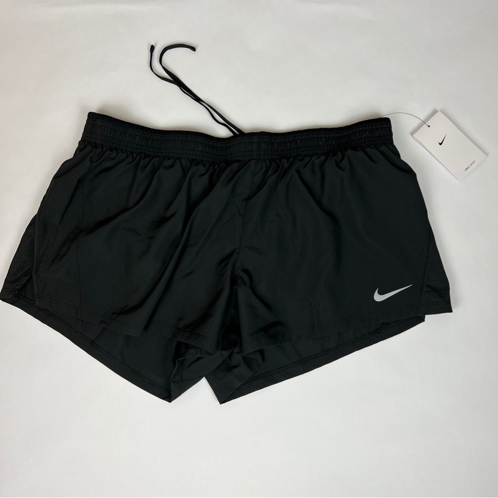 Nike Women's 10k Running Shorts, Black Dri-Fit W/ Interior Brief Lining. Sz XXL